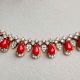 Handmade Brass Metal Jewellery Red Stone Necklace Set